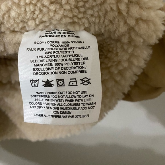 Nike Tan Women's Sportswear Essential Woven High Loft Sherpa Lined Jacket - Picture 2 of 11